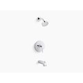 Kohler Pitch Rite-Temp Bath And Shower Trim With 1.75 Gpm Showerhead TS97074-4G-CP